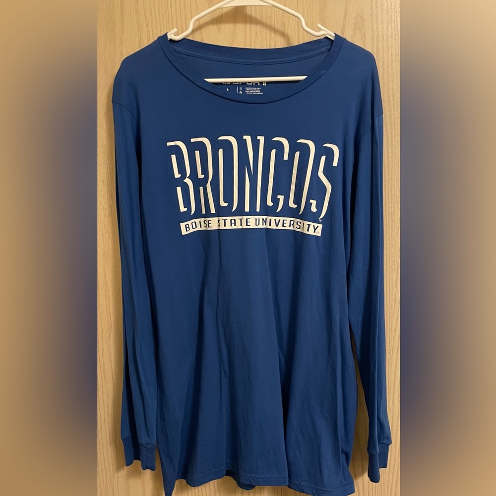 CI Sport Men’s Large Blue BSU Boise State  Broncos Long Sleeve Shirt Unisex